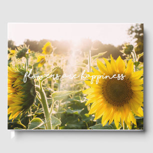 Libro De Visitas Foto de girasol real Campo Flores son felicidad