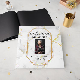 Libro De Visitas Foto de mármol personalizada en memoria