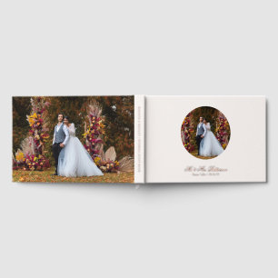 Libro De Visitas Foto de Relieve metalizado real Boda de crema simp