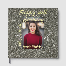 Libro De Visitas Foto de Silverglitter 20 cumpleaños fecha de añadi