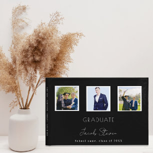 Libro De Visitas Foto del guión de nombre blanco negro de graduació
