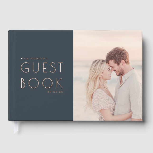 Libro De Visitas Foto elegante de romance naval (Anverso)