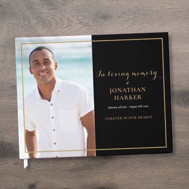 Libro De Visitas Foto En Recuerdo Memorial Funeral  (Photo In Loving Memory Memorial Funeral Guest Book)