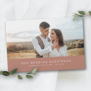 Libro De Visitas Foto mínima simple del boda