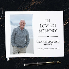 Libro De Visitas Foto minimalista en blanco y negro en memoria