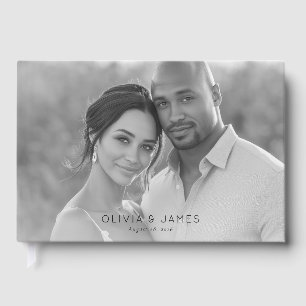 Libro De Visitas Foto minimalista en escala de grises romántica