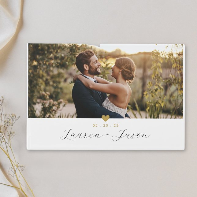 Libro De Visitas Foto moderna de Boda de corazón dorado (Subido por el creador)