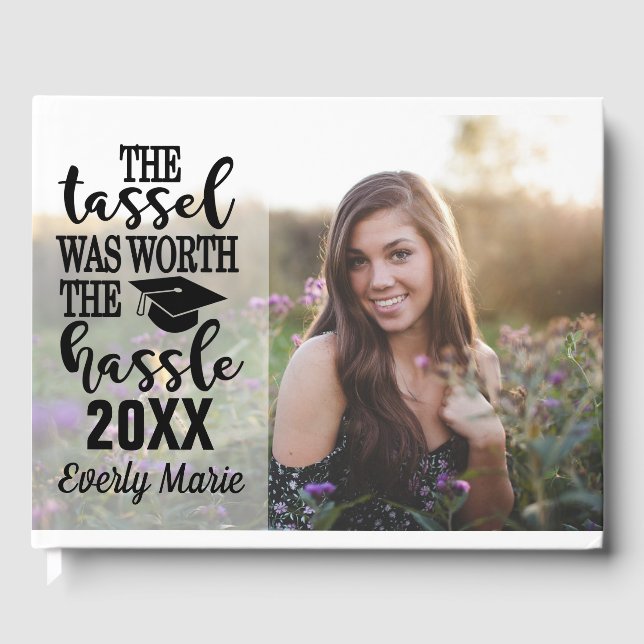 Libro De Visitas Foto moderna de graduación (Anverso)