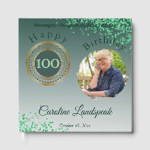 Foto Personalizada con Brillo Verde, Cumpleaños 10