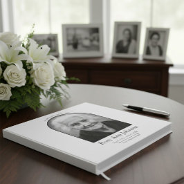 Libro De Visitas Foto Personalizada de Funeral en Memoria