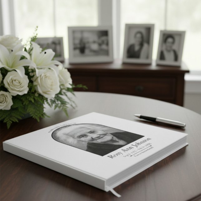Libro De Visitas Foto Personalizada de Funeral en Memoria (Subido por el creador)