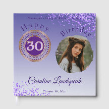 Foto Personalizada Purpurina, Cumpleaños 30