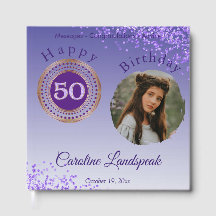Foto Personalizada Purpurina, Cumpleaños 50