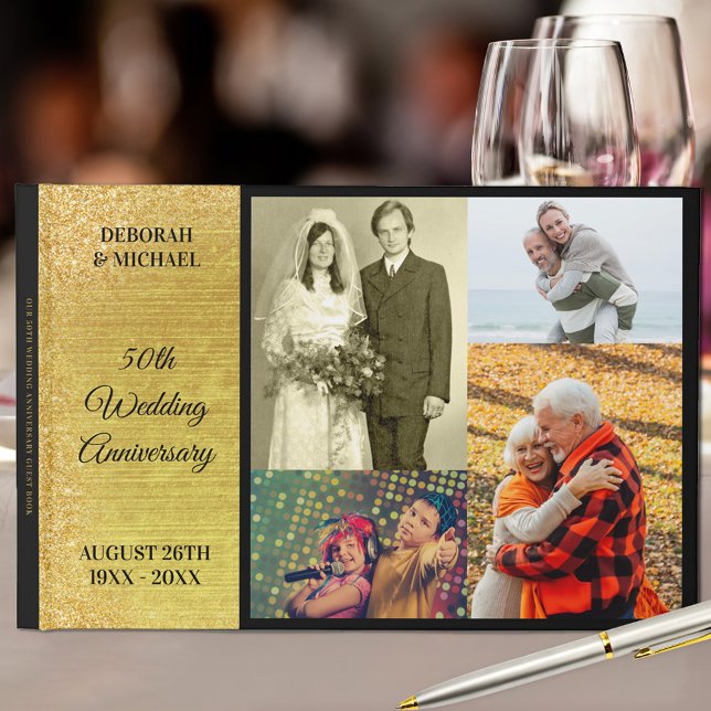 Libro De Visitas Foto personalizado Oro 50 aniversario Boda (Subido por el creador)