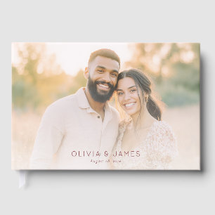 Libro De Visitas Foto Romántica Beige Alegre
