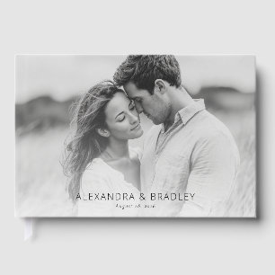 Libro De Visitas Foto Romántica en Blanco y Negro
