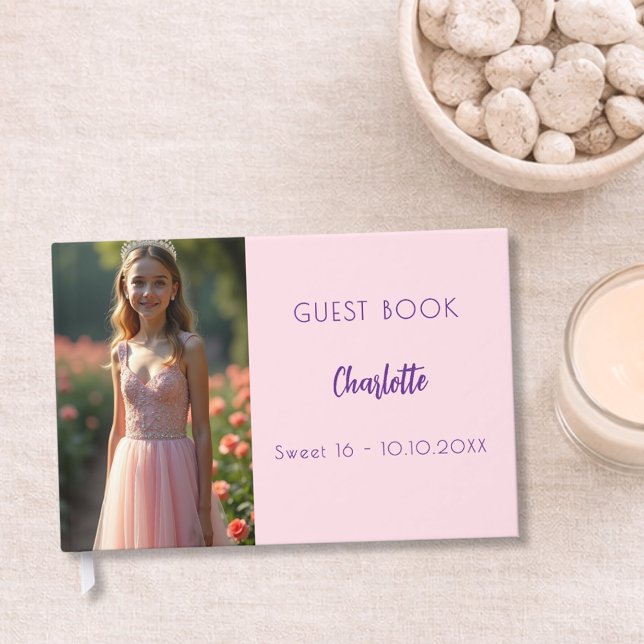 Libro De Visitas Foto rosa Sweet 16 Guest Book (Subido por el creador)
