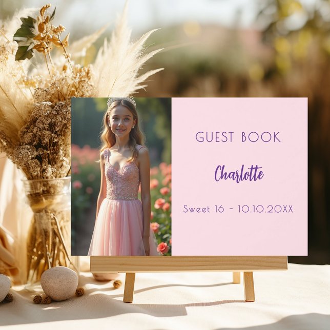 Libro De Visitas Foto rosa Sweet 16 Guest Book (Subido por el creador)