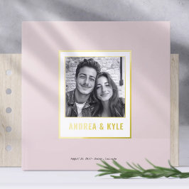 Libro De Visitas Foto simple de Boda de marco dorado