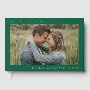 Libro De Visitas Foto Verde Romántica