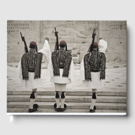 Libro De Visitas Foto vintage de un guardia de honor, Atenas, Greci