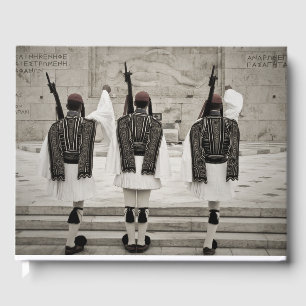 Libro De Visitas Foto vintage de un guardia de honor, Atenas, Greci