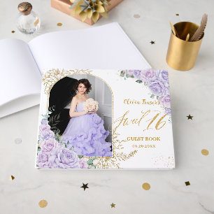 Libro De Visitas Fotografía de flor de lila púrpura Sweet Sixteen 1