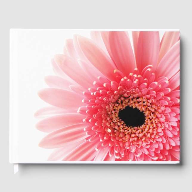 Libro De Visitas Fotografía de Gerbera Daisy Rosa Fresca (Anverso)