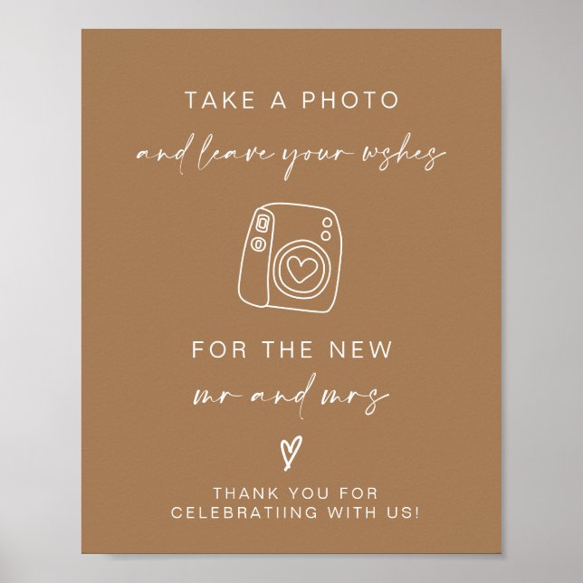 Libro de visitas fotográficas | Rótulo Minimalista (Frente)