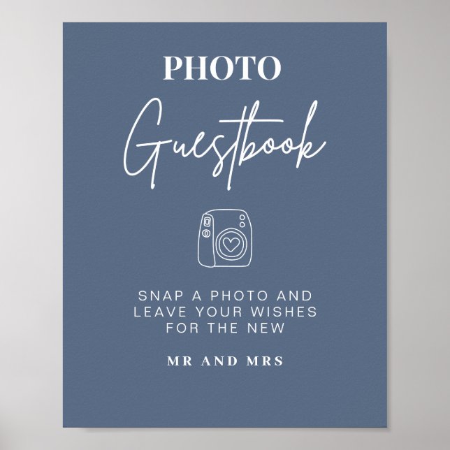 Libro de visitas fotográficas | Rótulo Minimalista (Frente)