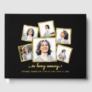 Libro De Visitas Fotomontaje En Memoria Collar Memorial o Funeral