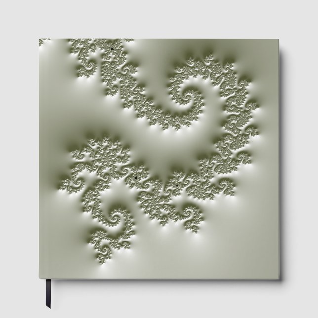 Libro De Visitas Fractal verde pálido (Anverso)