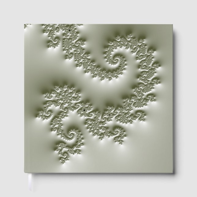 Libro De Visitas Fractal verde pálido (Anverso)