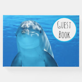 Libro De Visitas Friendly Dolphin Blue Sea Guest Book