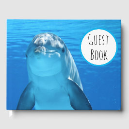 Libro De Visitas Friendly Dolphin Blue Sea Guest Book