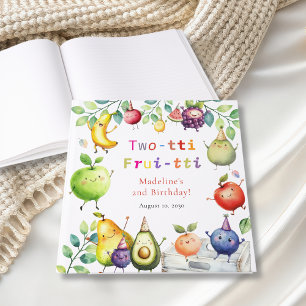Libro De Visitas Frutti bicolor bailando frutas Fiesta de segundo c