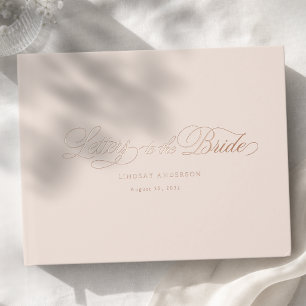 Libro De Visitas Fuente de letra elegante con polvo rosado para duc