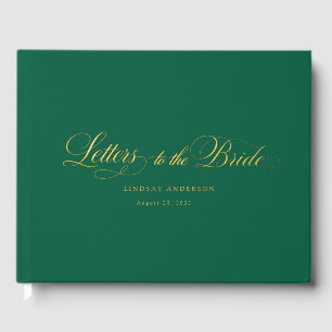 Libro De Visitas Fuente de letra elegante y manuscrita Verde Desped