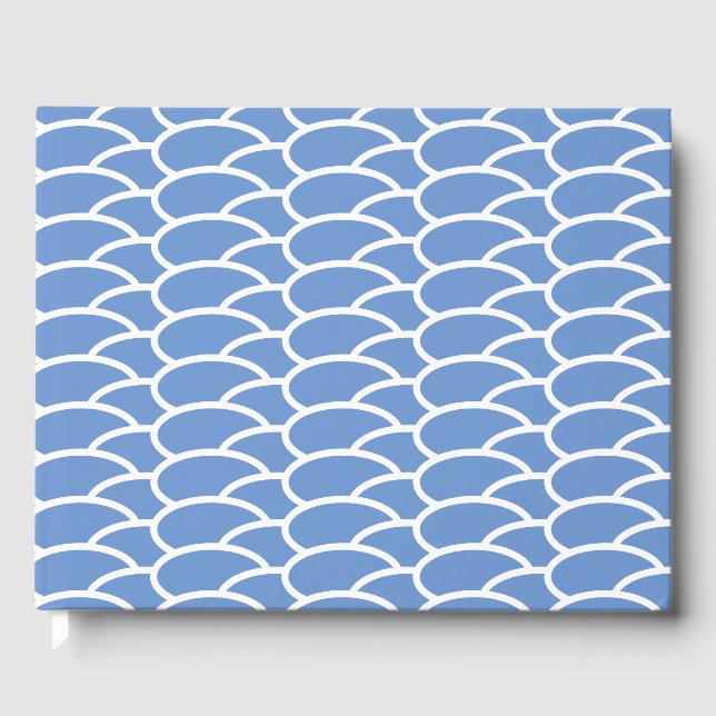 Libro De Visitas Fun Geométrico Tiled Light Blue WWW Pattern (Anverso)