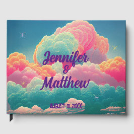 Libro De Visitas Fun Pastel Cotton Candy Clouds