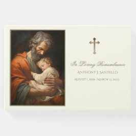 Libro De Visitas Funeral conmemorativo católico de San José y Jesús
