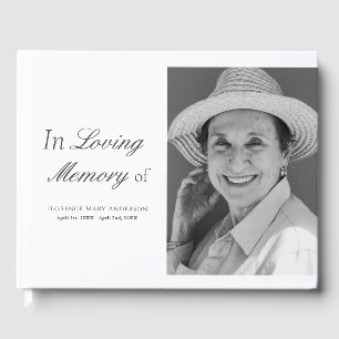 Libro De Visitas Funeral conmemorativo de la foto manuscrita minima