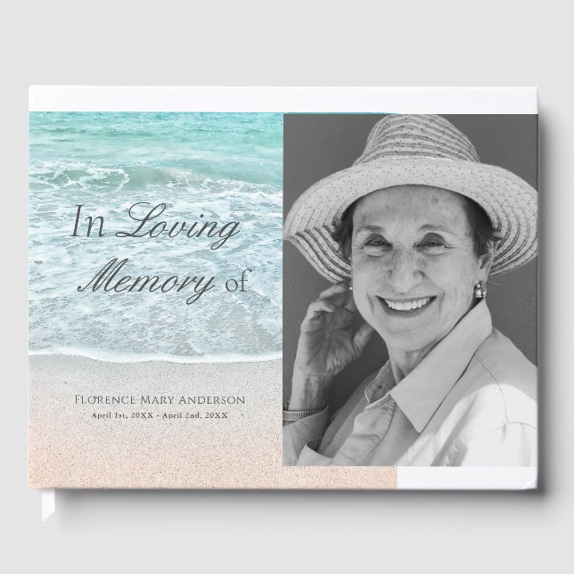 Libro De Visitas Funeral conmemorativo de Sandy Beach Photo (Anverso)