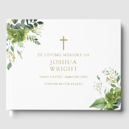 Libro De Visitas Funeral cristiano en memoria amorosa
