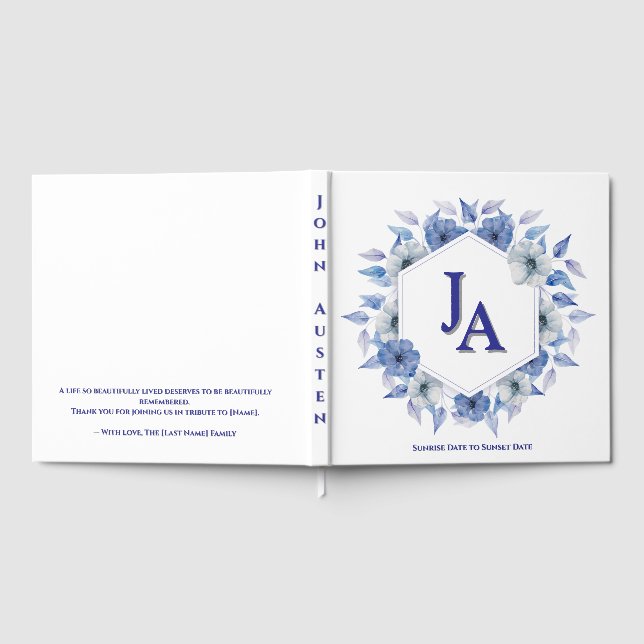 Libro De Visitas Funeral Guest Book (Lleno)