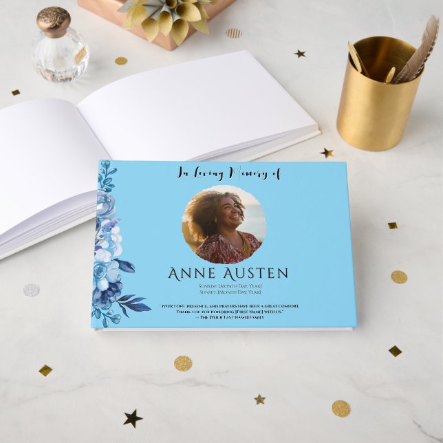 Libro De Visitas Funeral Guest Book (Anverso Abierto)