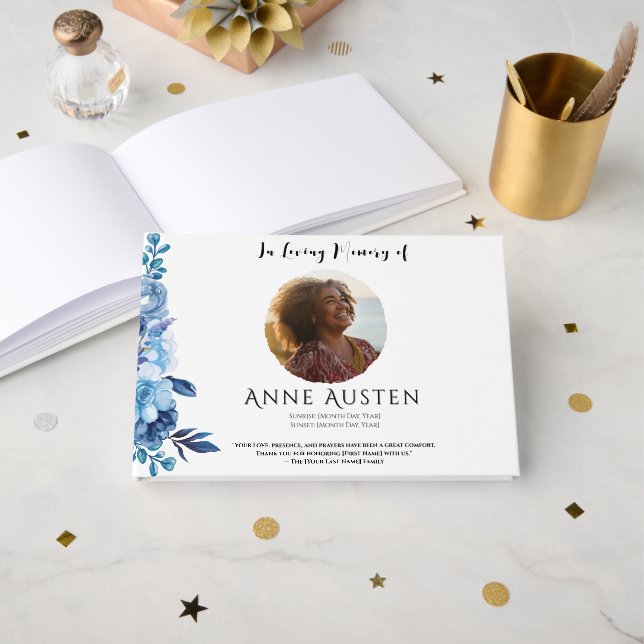 Libro De Visitas Funeral Guest Book (Anverso Abierto)