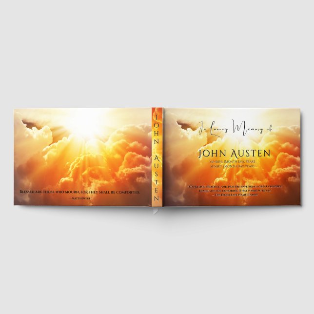 Libro De Visitas Funeral Guest Book (Lleno)