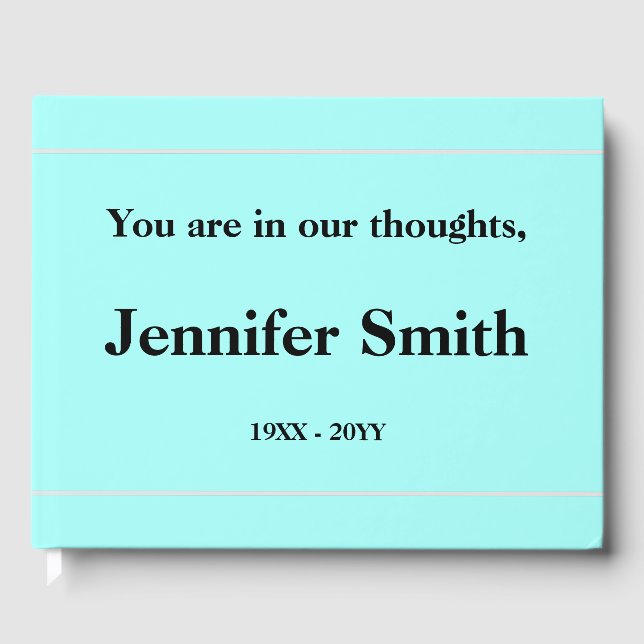 Libro de visitas funerarias simple y conservador (Anverso)