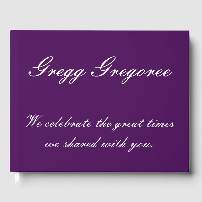 Libro de visitas funerario/conmemorativo lúgubre y (Anverso)